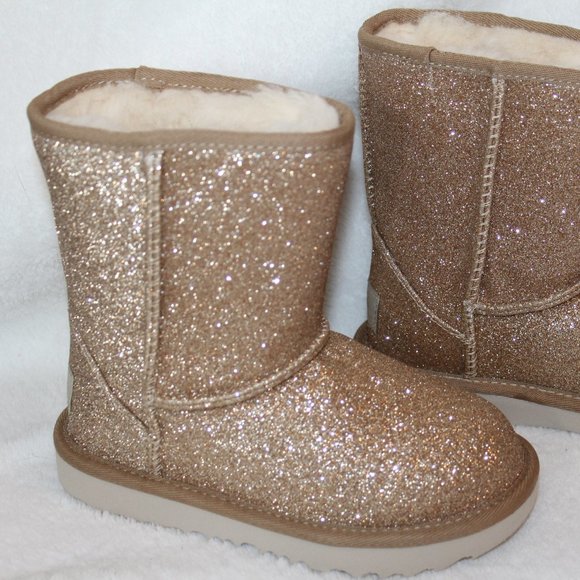 UGG Shoes Ugg Toddler Girl Water Resistant Gold Glitter Boot Poshmark